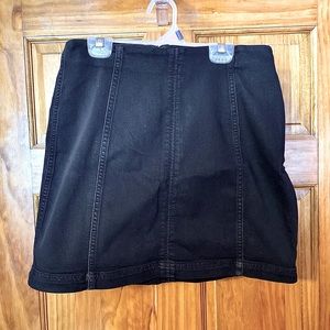 Free People Black Denim Mini Skirt- NWT